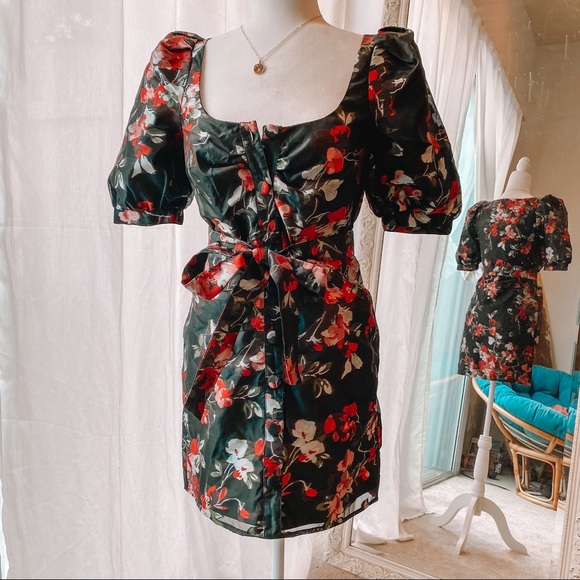 Revolve Brand LPA Floral Dress with Belt - Picture 1 of 4